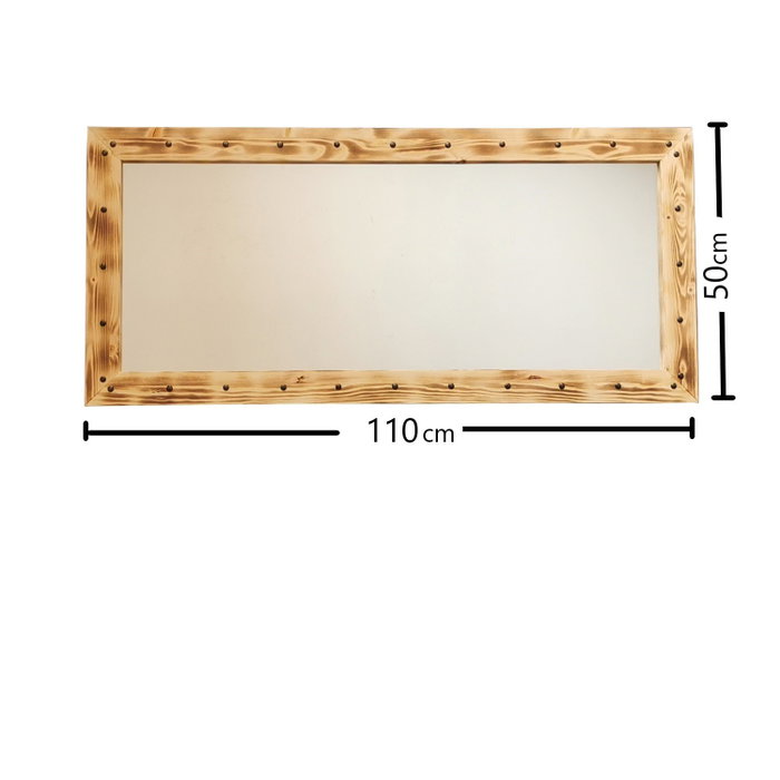 Hanah Home Espejo de Madera Maciza de Pino Nogal Z11050ES Hanah Home Espejo de Madera Maciza de Pino Nogal Z11050ES